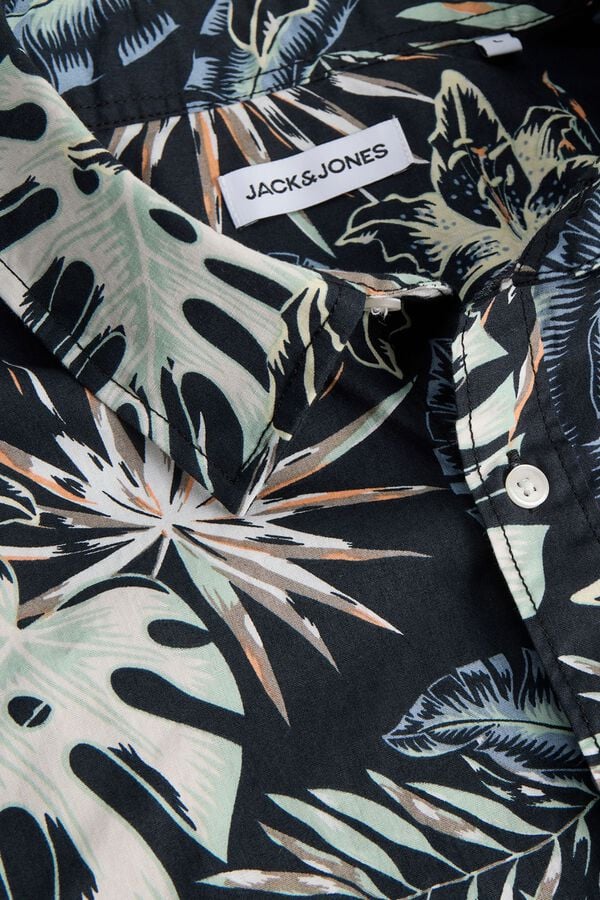 Jack & Jones Camisa regular fit estampada preto