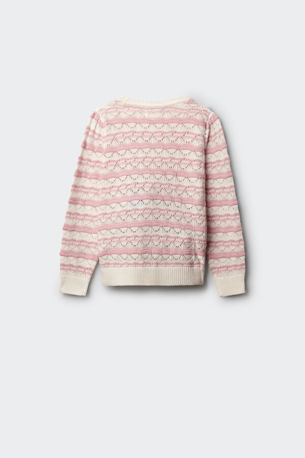 Springfield Kids Camisola &agrave;s riscas para menina rosa