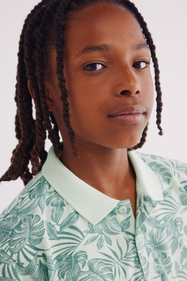 Springfield Kids Polo hawaiano niño verde