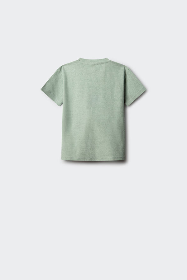 Springfield Kids T-shirt de manga curta com microrriscas para menino verde