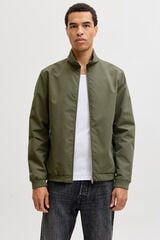 Jack & Jones Jaqueta bomber com gola alta cru