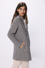 Springfield A-line checkered coat stone