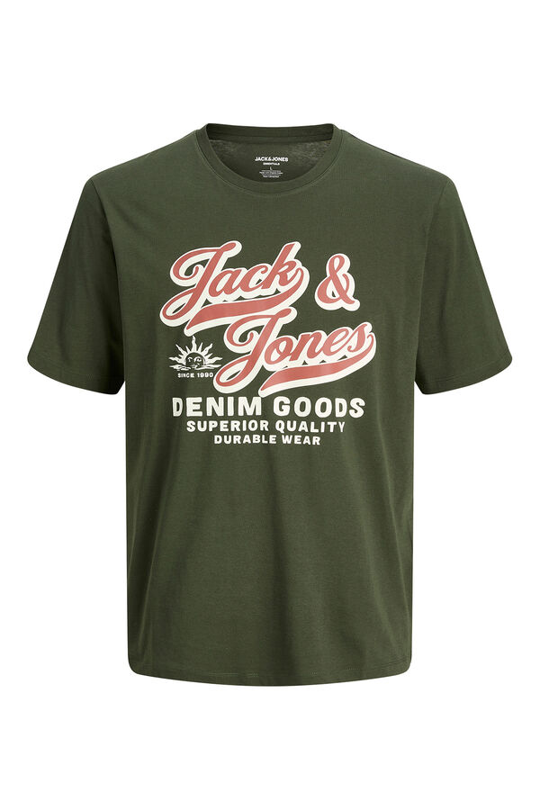 Jack & Jones PLUS T-shirt b&aacute;sica manga curta verde