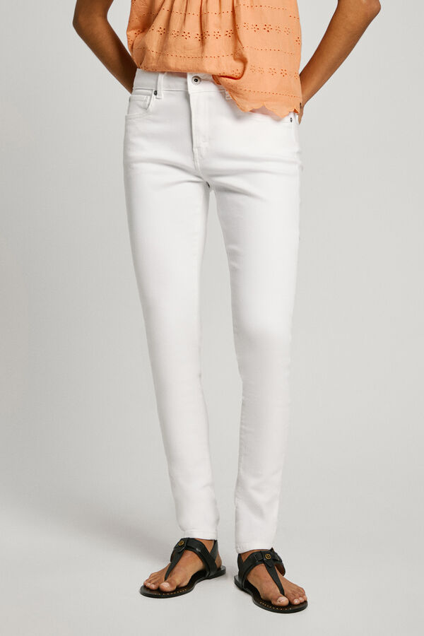Pepe Jeans Calça Jeans Skinny Mw Regente branco