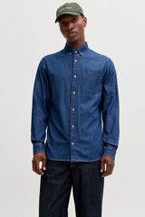 Jack & Jones Camisa de ganga regular azul