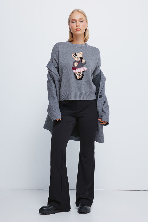 Springfield Calças flare riscas preto