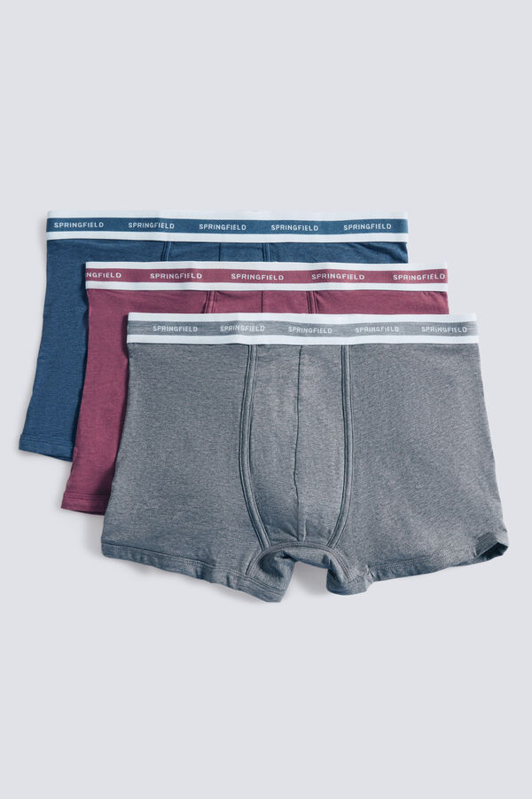 Springfield Pack 3 boxers b&aacute;sicos burdeos