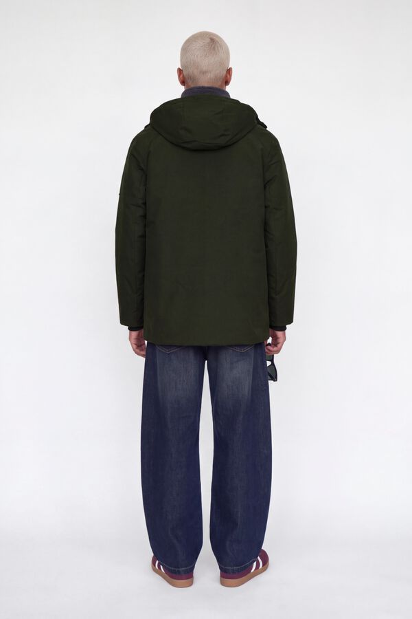Jack & Jones Parka comprida com capuz verde