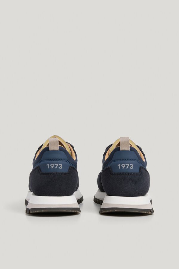 Pepe Jeans Sapatilhas retro de pele azul