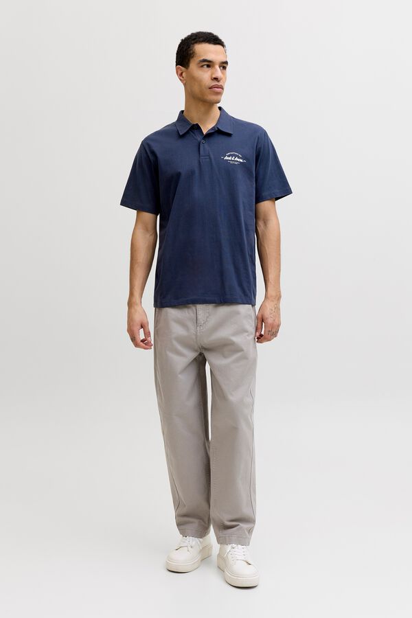 Jack & Jones Polo regular fit em algod&atilde;o azul