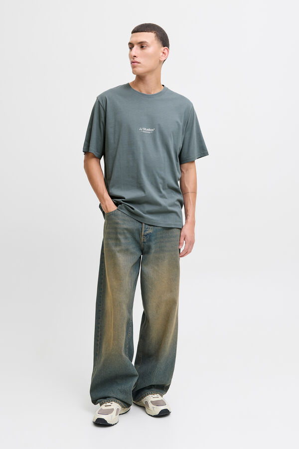 Jack & Jones Pacote com 2 camisetas de modelagem regular cinzento