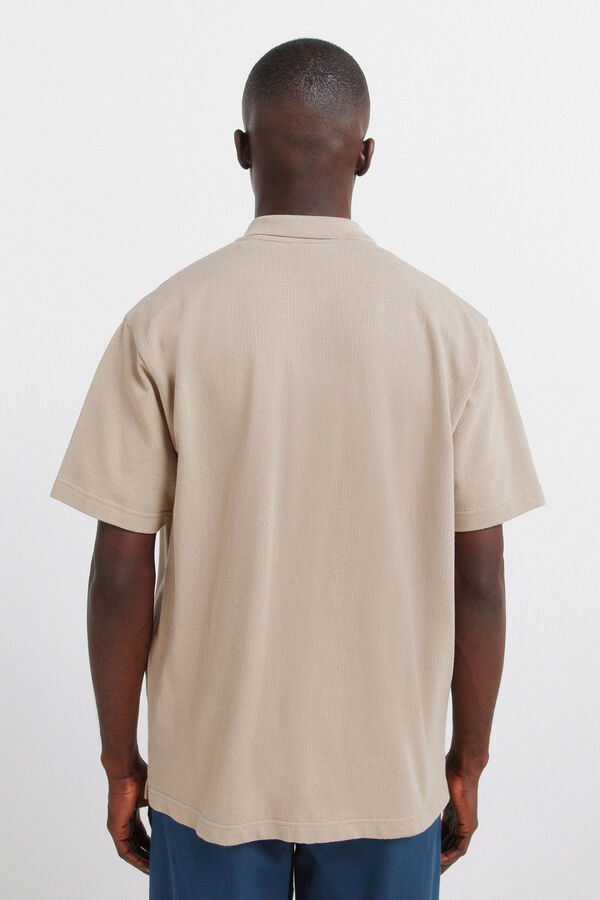 Springfield Polo camiseiro bolso regular fit bege