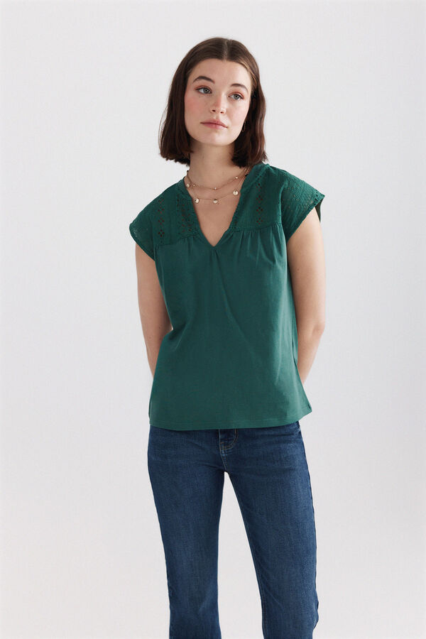 Springfield T-shirt bordado su&iacute;&ccedil;o verde