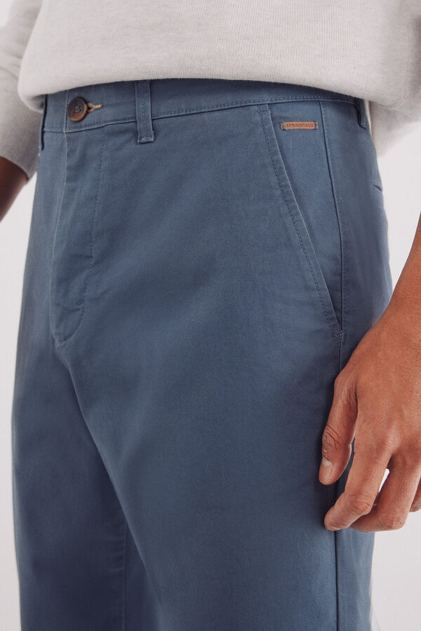 Springfield Pantalón chino slim fit azul