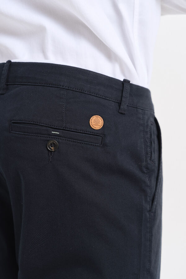 Springfield Pantalón chino color comfort slim fit azul oscuro