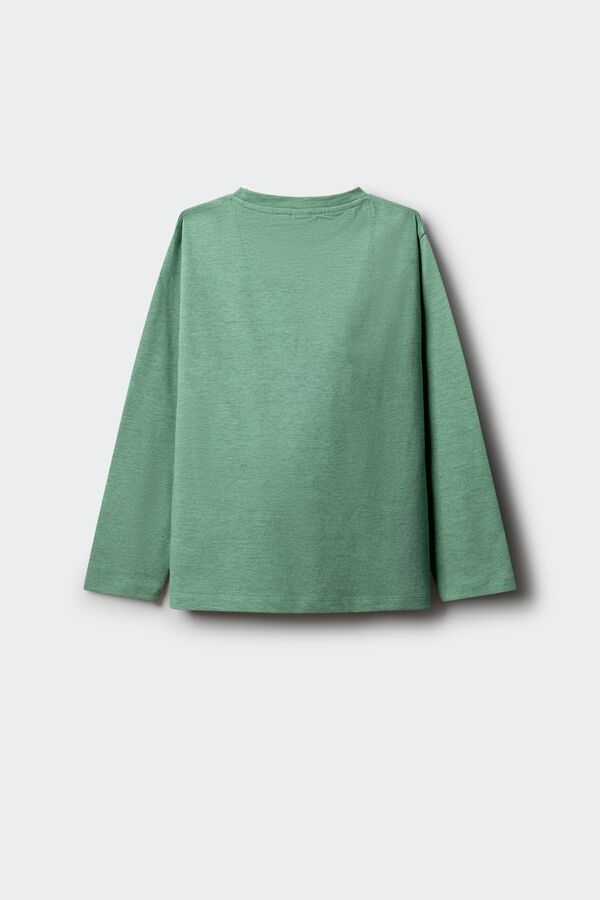 Springfield Kids T-shirt manga comprida b&aacute;sica para menino verde