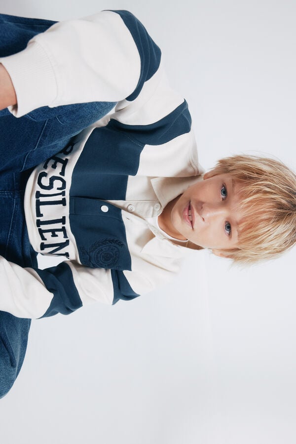 Springfield Kids Sweatshirt riscas para meninos branco