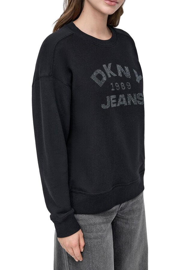 DKNY Sweatshirt com logo DKNY preto