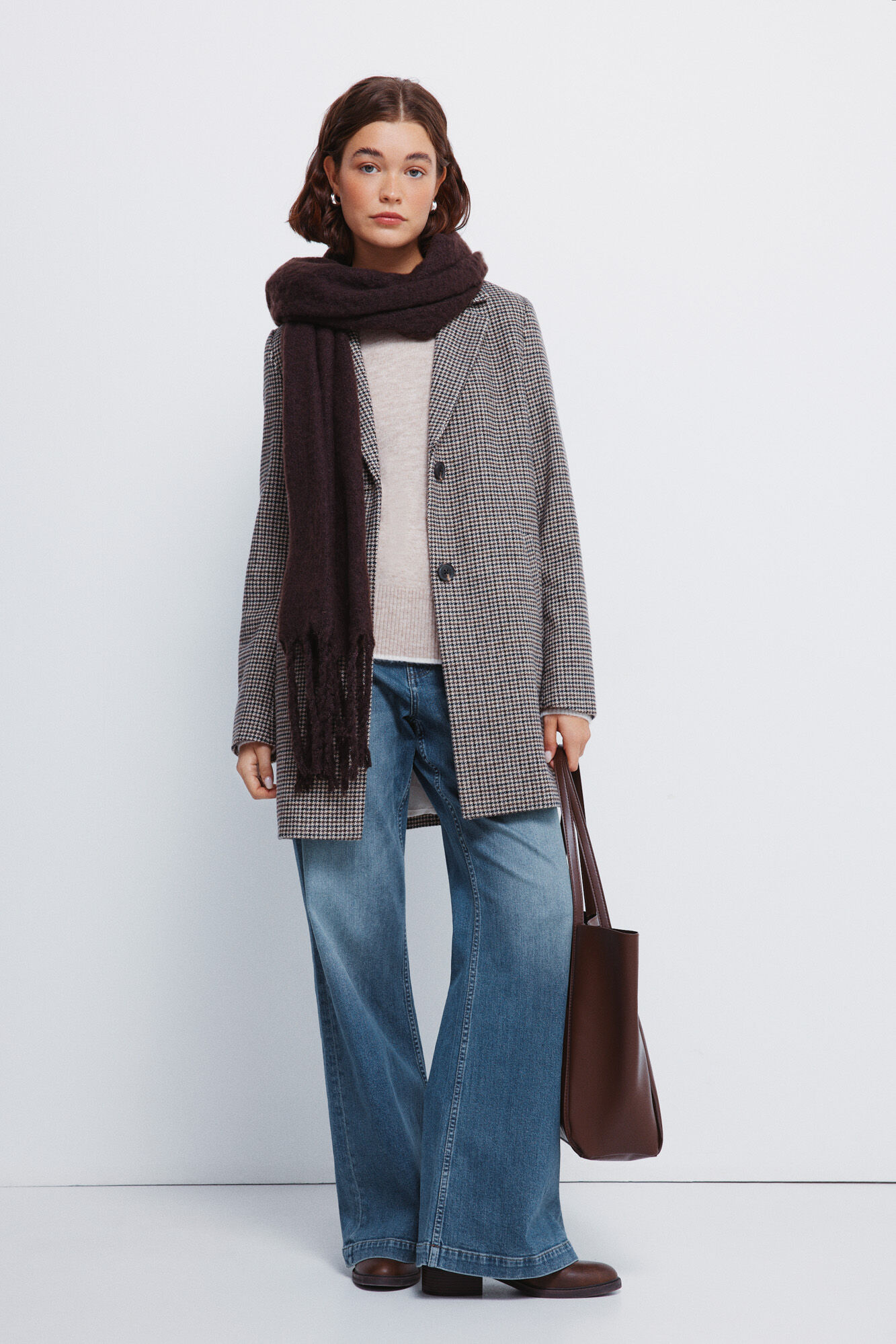 Springfield Abrigo cuadros cuello solapa