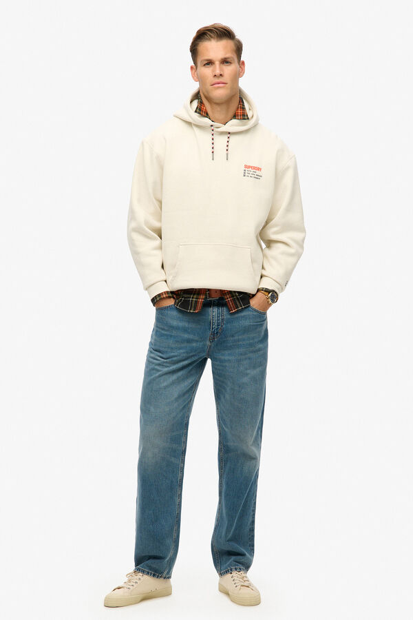 Superdry Sudadera Con Capucha blanco