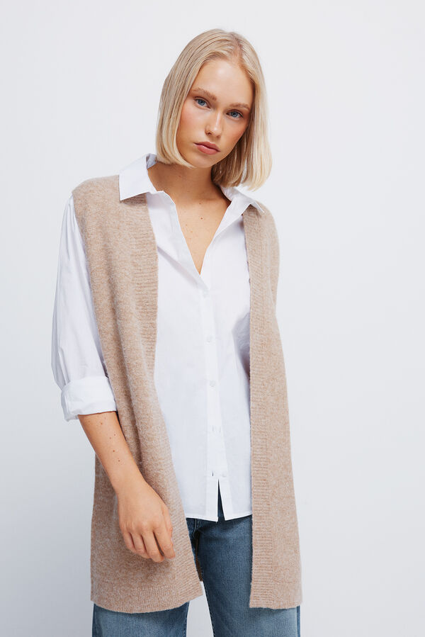 Springfield Colete longo aberto cru