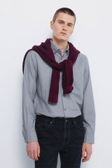 Springfield Camisa social estruturada bicolor cinzento