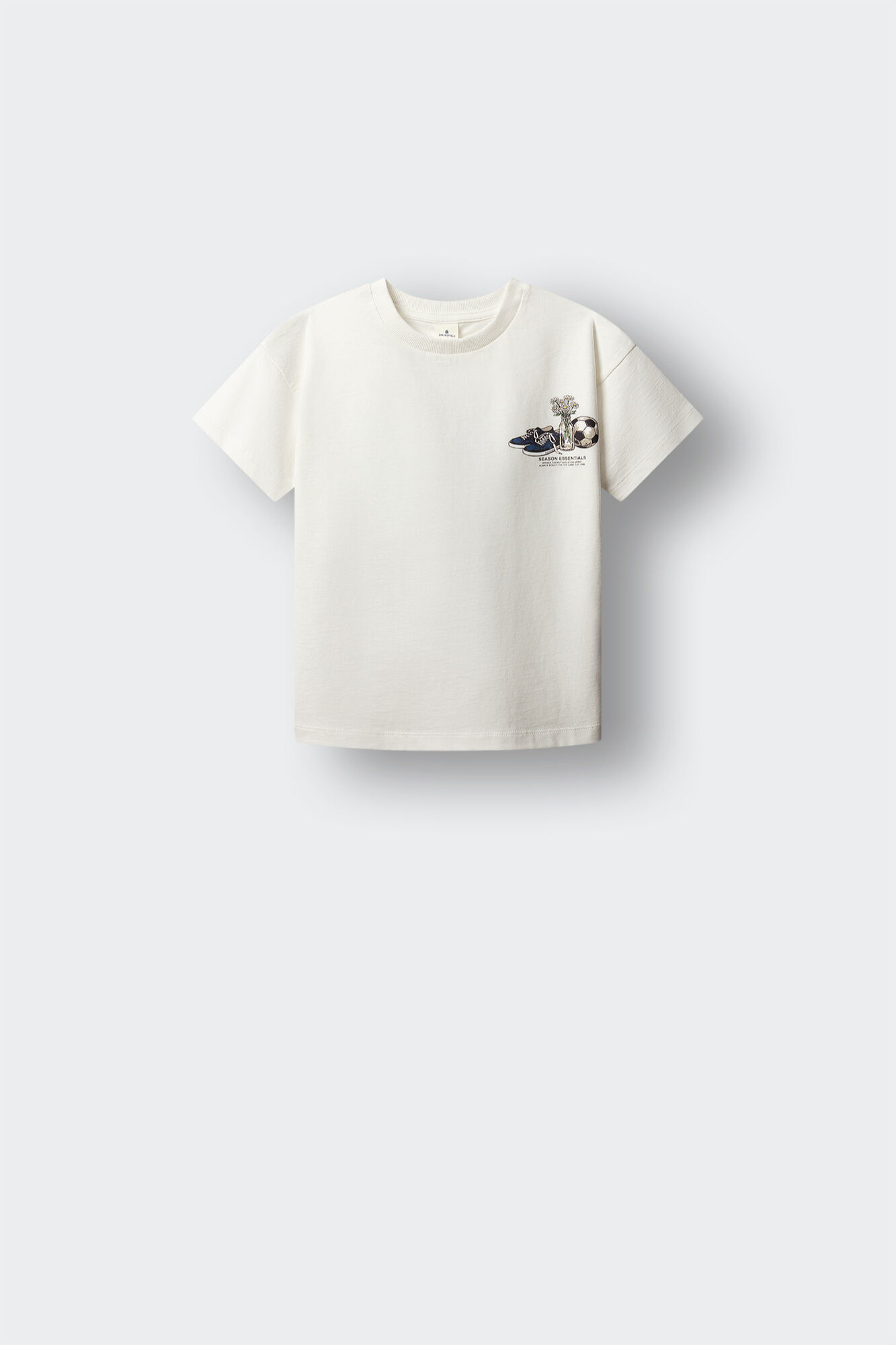 Springfield Kids T-shirt de manga curta de futebol vintage para menino