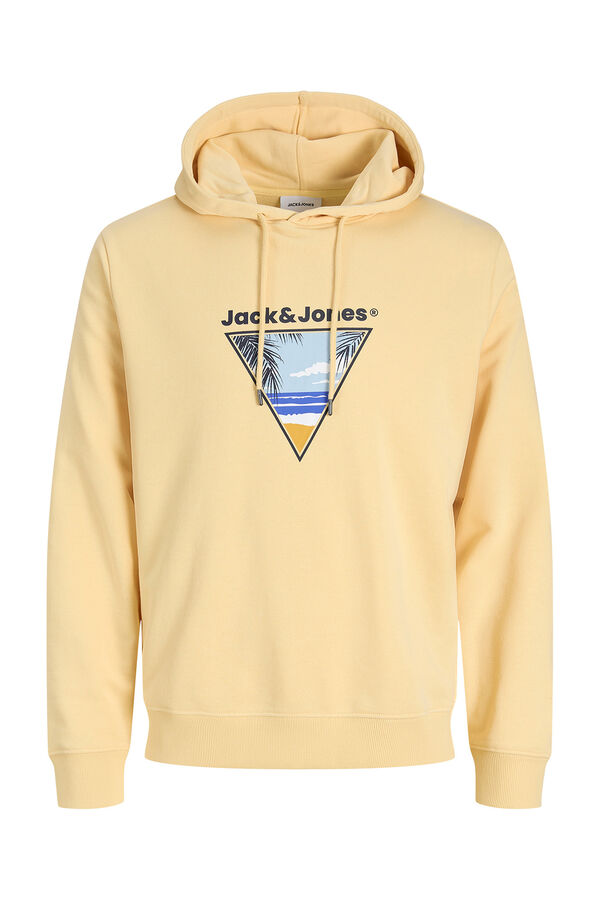 Jack & Jones Soft cotton hooded sweatshirt printed