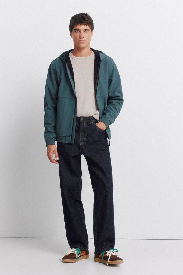 Springfield Jaqueta softshell com capuz. azul