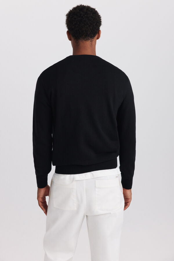 Springfield V-neck basic jumper black