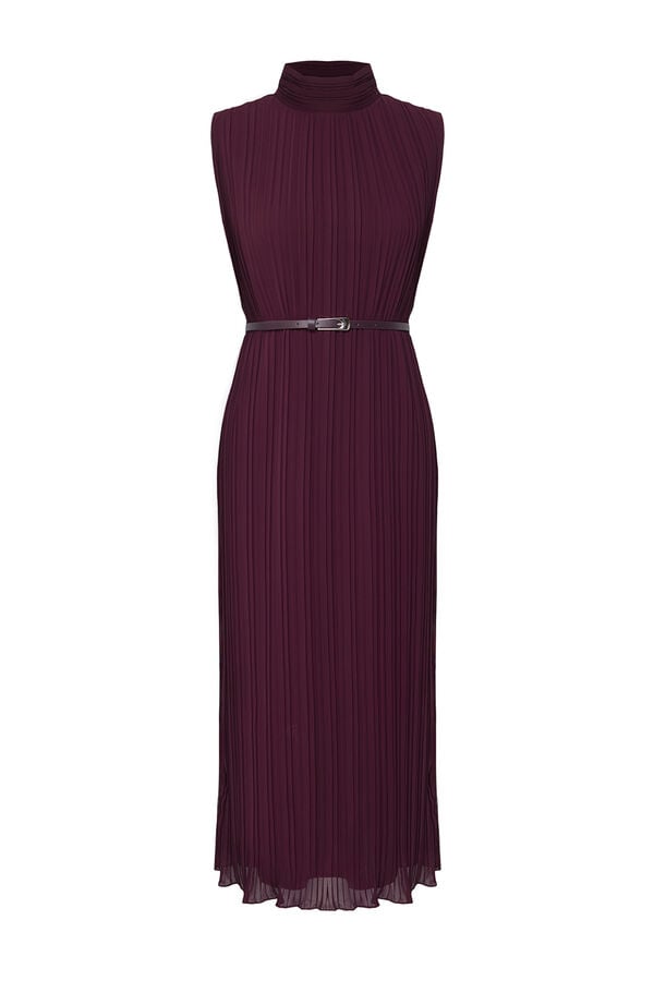 Trendyol Vestido midi plissado  estampado