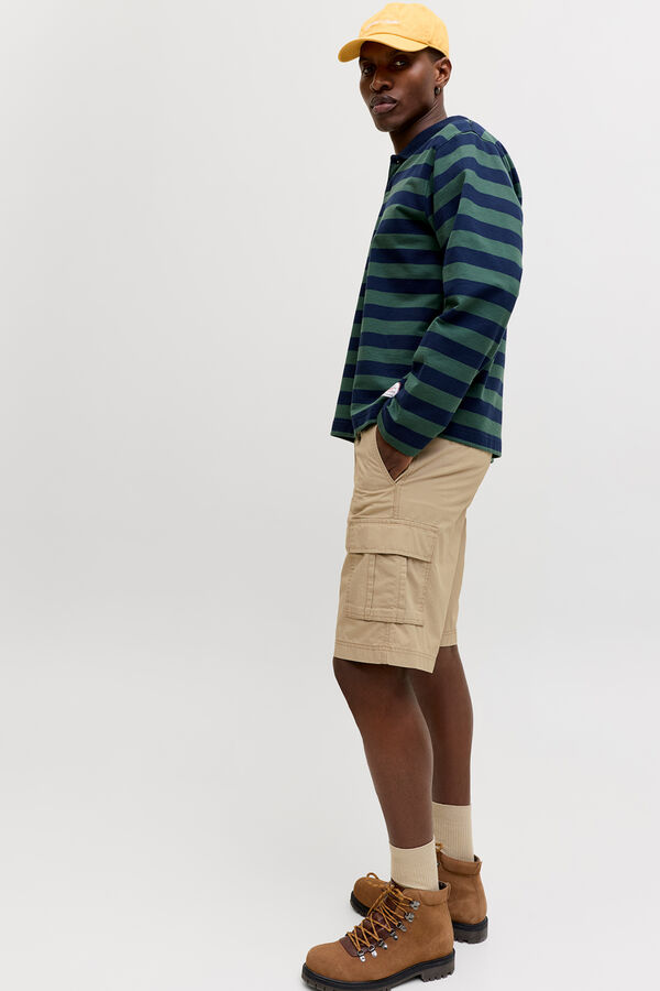 Jack & Jones Bermuda cargo relaxed castanho