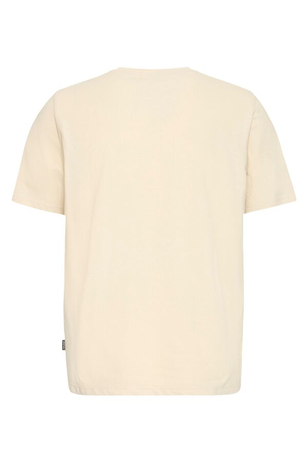 Blend PLUS T-shirt de algod&atilde;o de manga curta bege