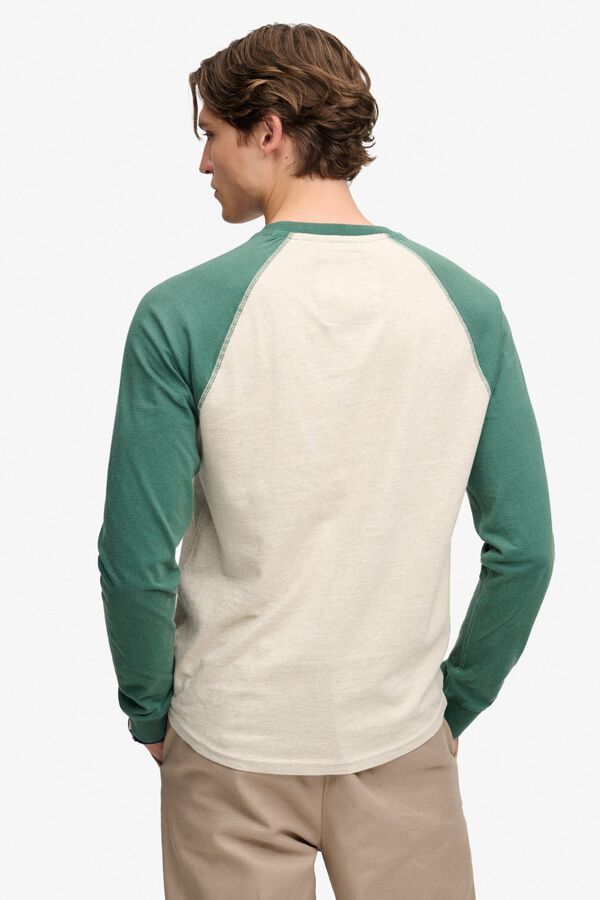 Superdry T-shirt de basebol cinzento