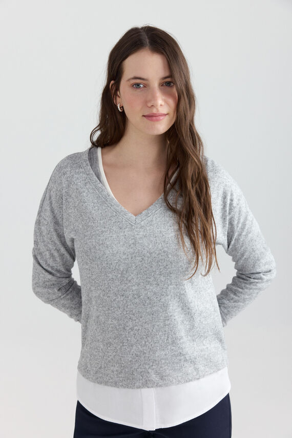 Camiseta básica bimateria