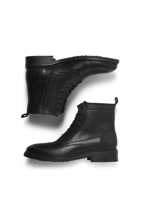Jack & Jones Botas de couro para homem preto