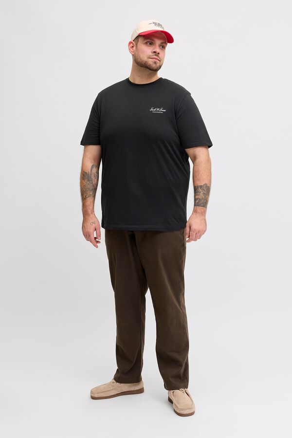 Jack & Jones PLUS T-shirt de manga curta com logo preto