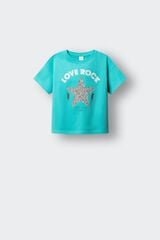 Springfield Kids Camiseta manga corta love rock ni&ntilde;a verde