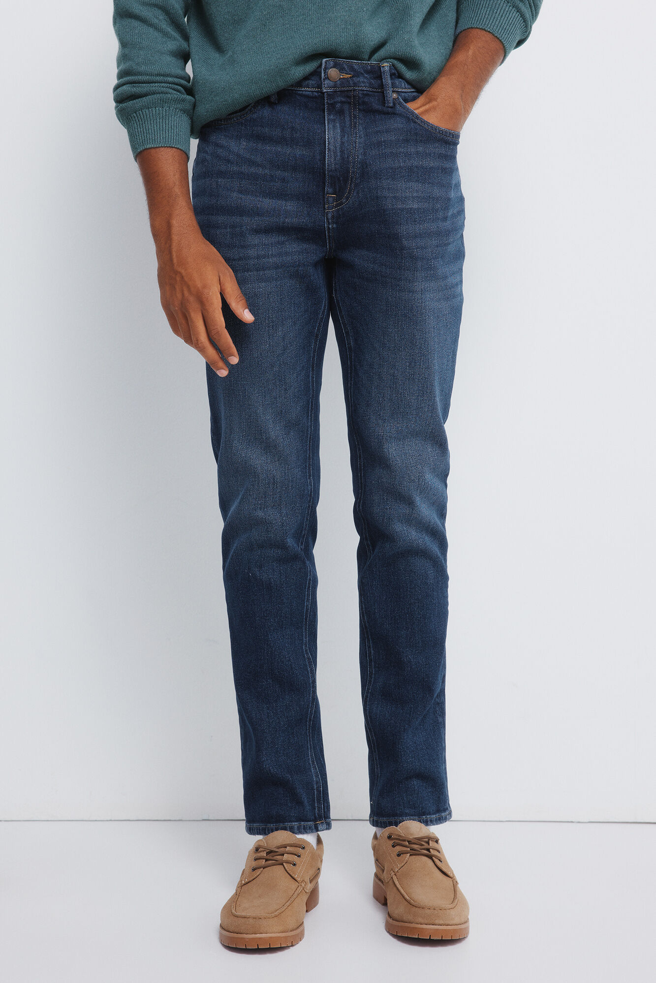Springfield Cal&ccedil;a jeans slim fit com lavagem escura m&eacute;dia
