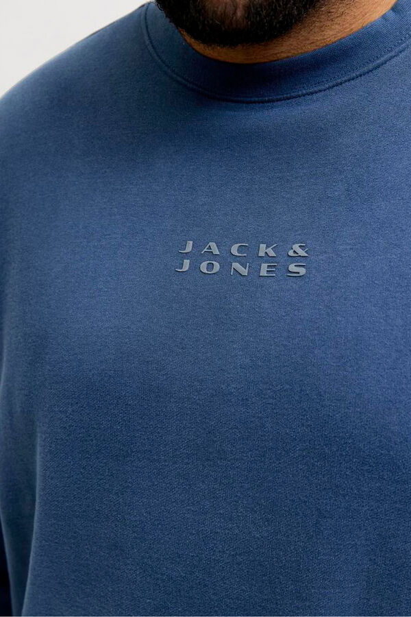 Jack & Jones PLUS Sweatshirt com capuz e logo azul