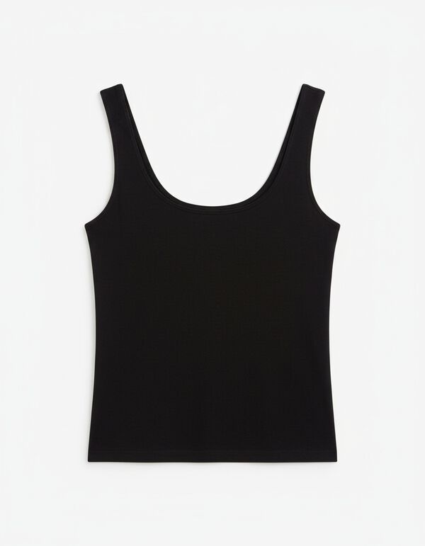 Springfield Double fabric vest top black