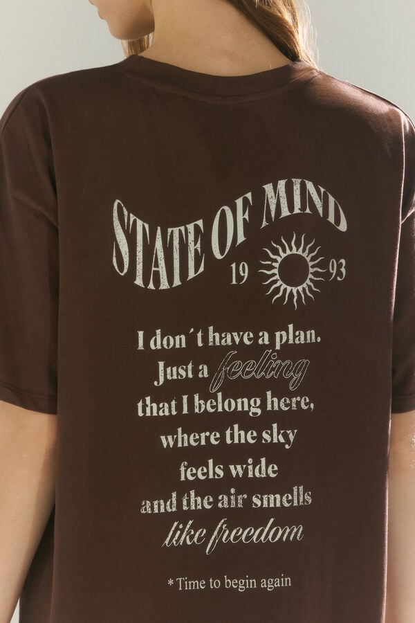 High Spirits T-shirt Mind castanho