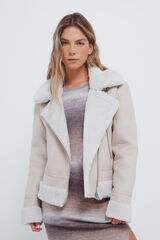 Springfield Jaqueta motard dupla face castanho