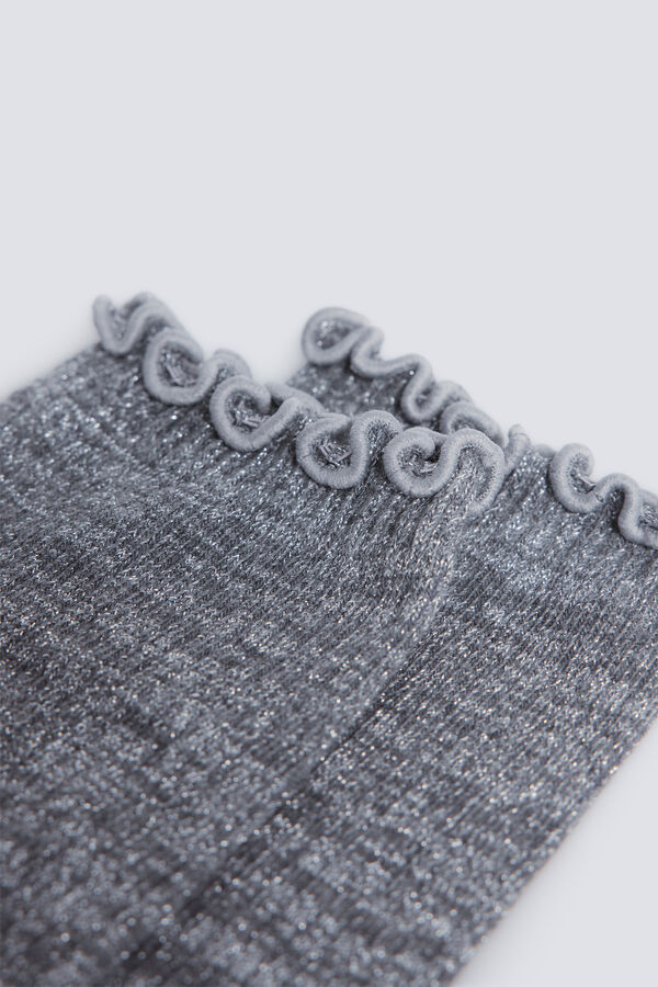 Springfield Meia longa de lurex cinzento