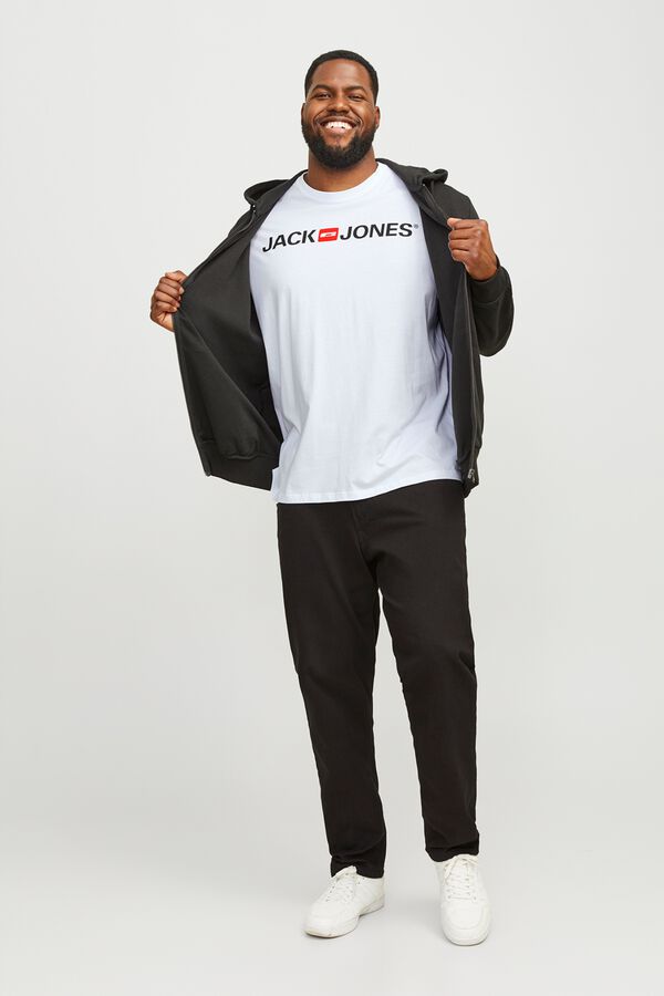 Jack & Jones PLUS T-shirt de manga curta com logo branco