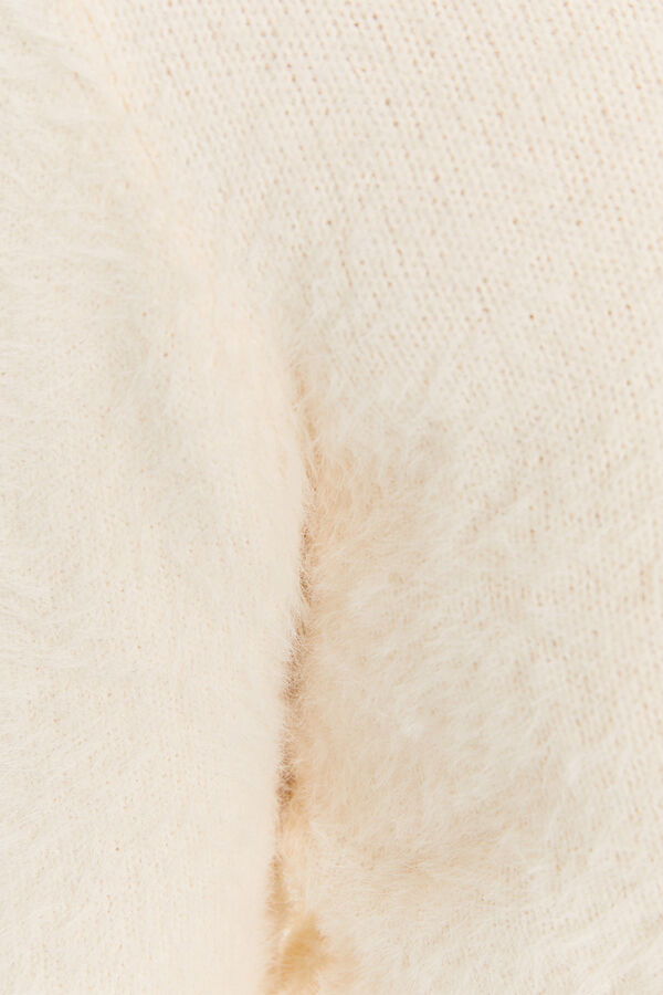 Systemaction Suéter de cabelo de festa bege