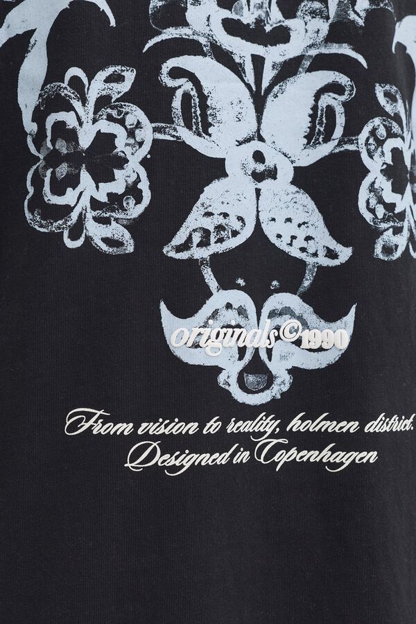 Jack & Jones Camiseta loose algod&oacute;n negro