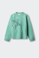 Springfield Kids Camisola estrela lateral lantejoulas menina verde