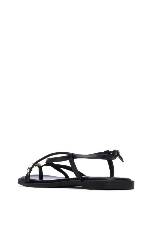 XTI Minimalist strap sandal black