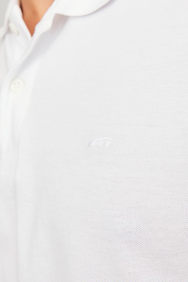 Jack & Jones Polo piqu&eacute; slim branco